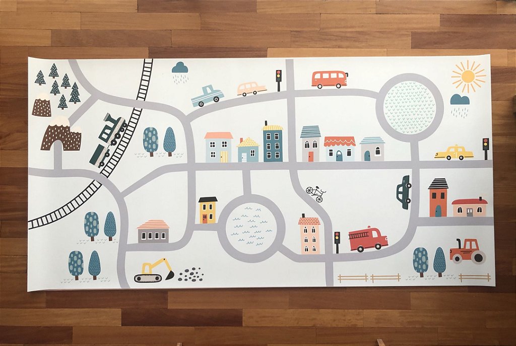 Tapete Playmat Urbano Azul