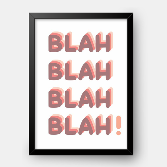 Quadro Infantil Blah!