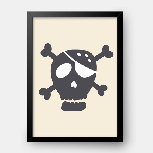Quadro Infantil Caveira de pirata