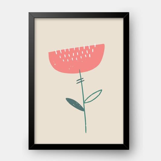 Quadro Infantil Flor rosa