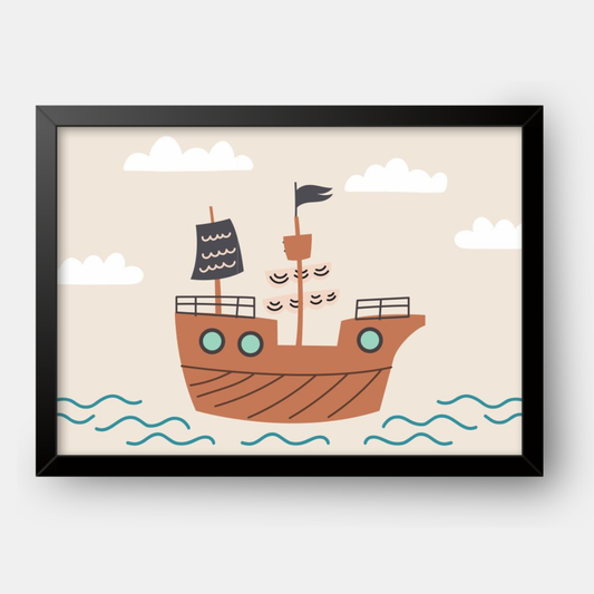 Quadro Infantil Navio pirata