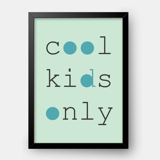 Quadro Infantil Cool Kids Only Azul