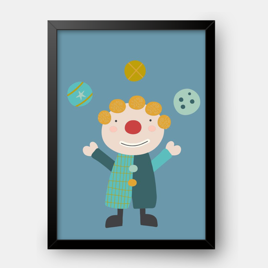 Quadro Infantil Palhacinho malabarista