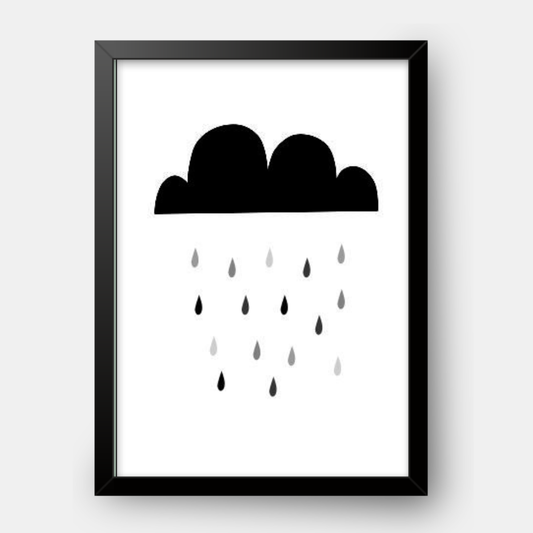Quadro Infantil Chuva Preta