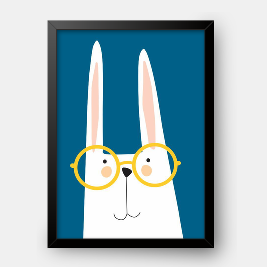 Quadro Infantil Coelho Azul