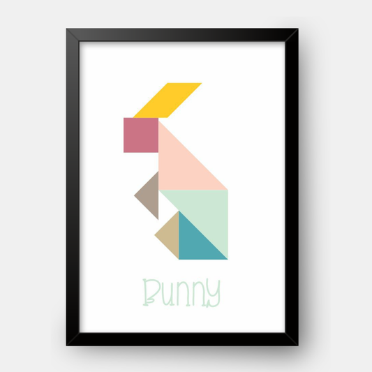 Quadro Infantil Dobradura Coelho