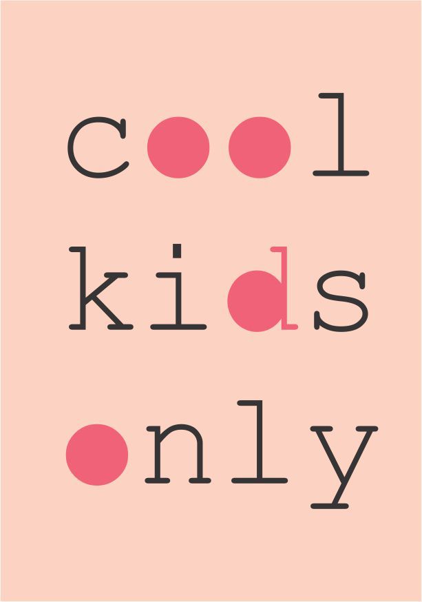 Quadro Infantil Cool Kids Only Rosa