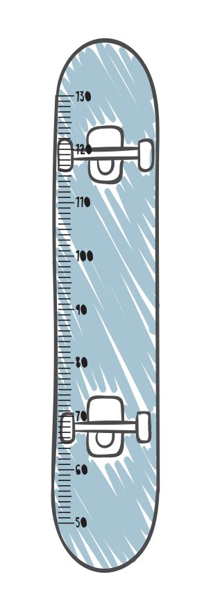 Régua de Crescimento SK8 Azul