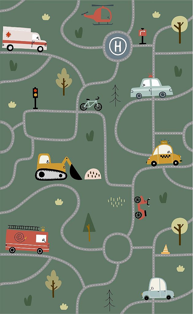 Tapete Playmat Carros Bandeira