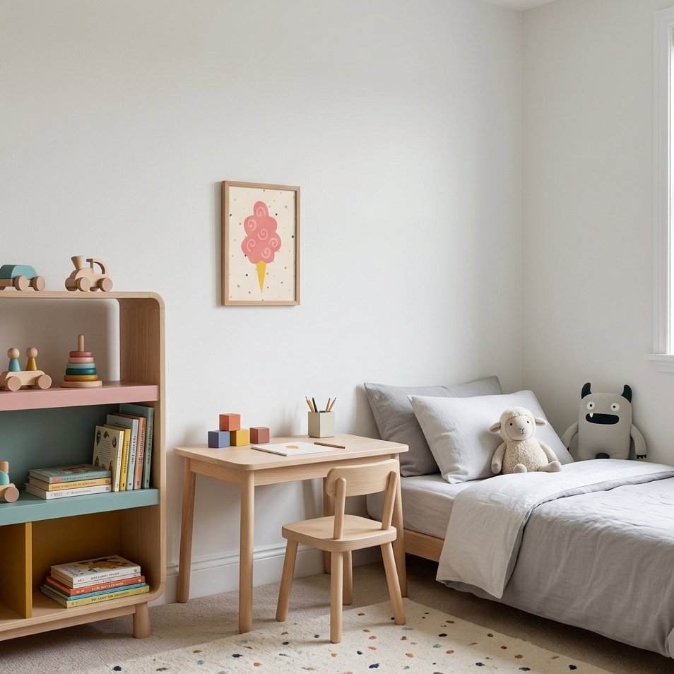 Quadro Infantil Sorvete rosa