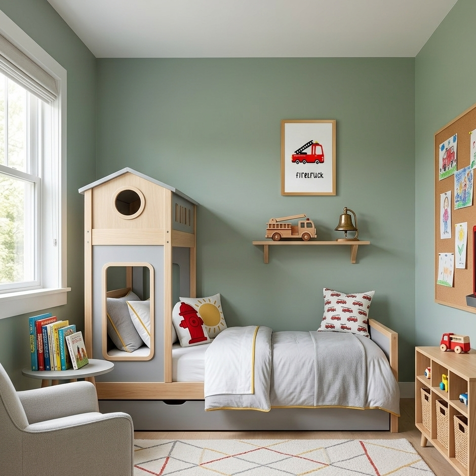 Quadro Infantil Bombeiro