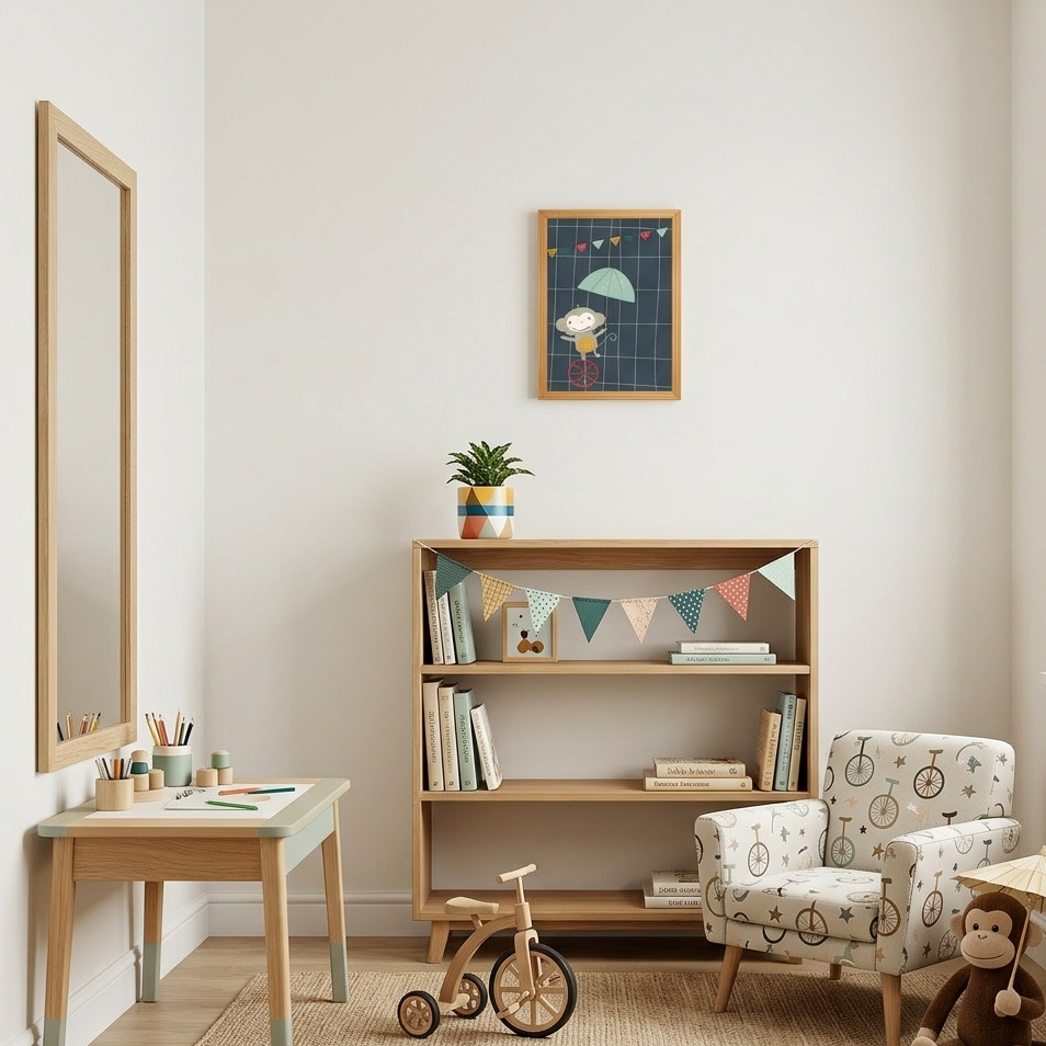Quadro Infantil Macaco equilibrista