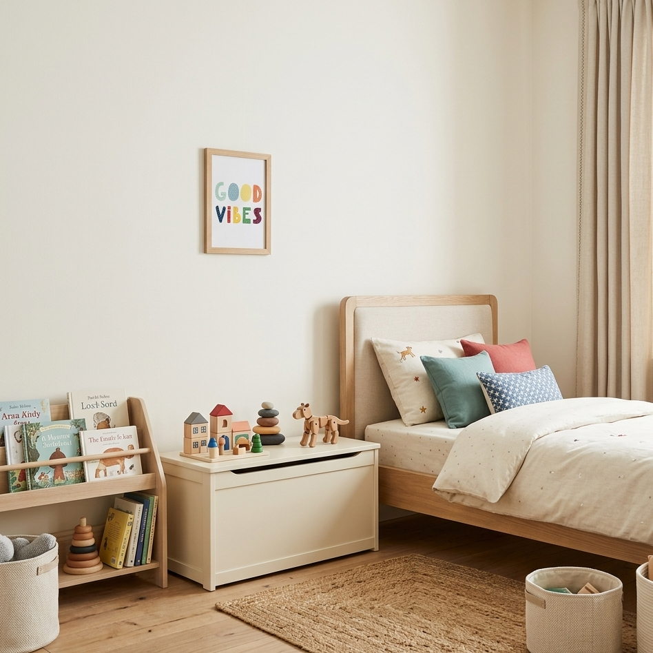Quadro Infantil Good Vibes colorido