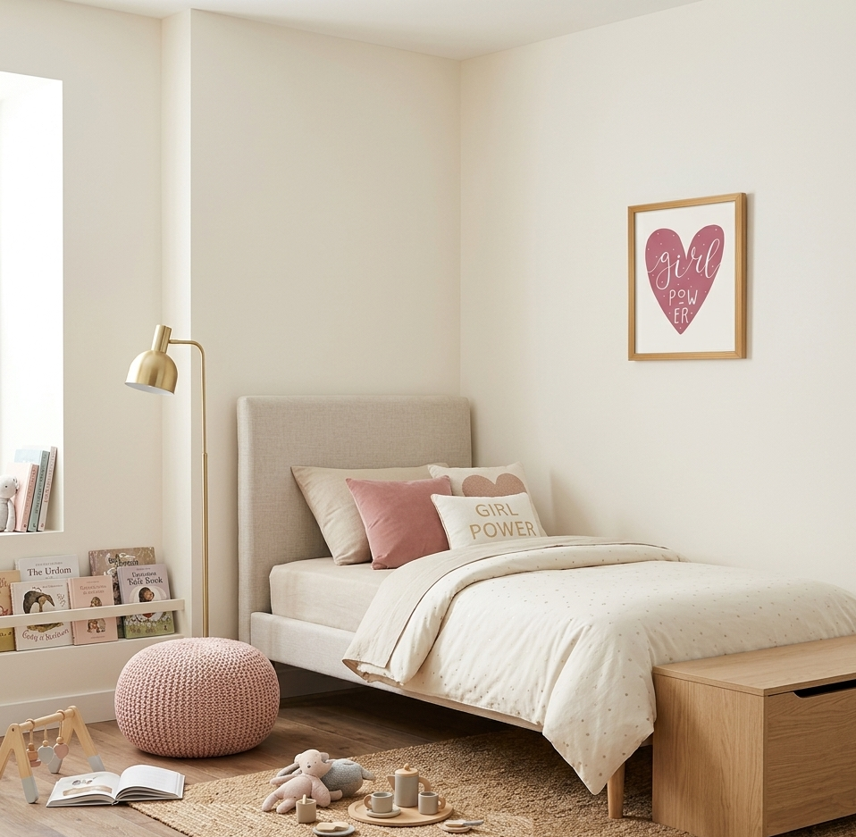 Quadro Infantil Girl Power roxo