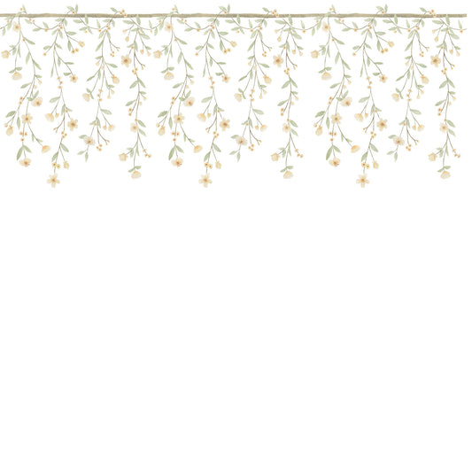 Papel de Parede Floral Ramalhetes Cascata