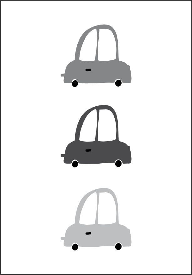 Quadro Infantil Carros Fuscas degradê