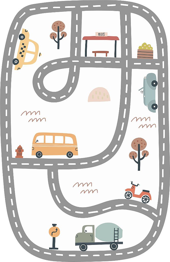Tapete Playmat Ponto de Ônibus
