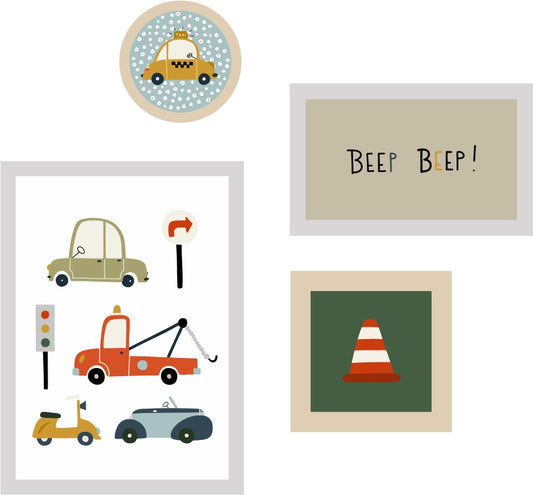Composição de Quadros Tema Carrinhos