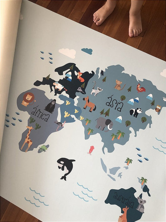 Tapete Playmat Mapa Mundi