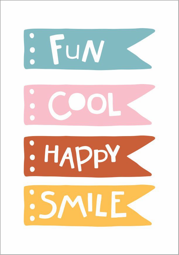 Quadro Infantil Fun Cool Happy Smile