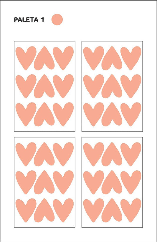 Adesivo de Parede Corações