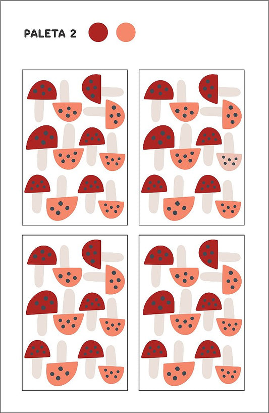 Adesivo de Parede Cogumelos