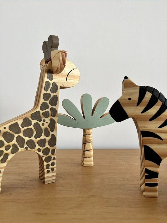 Adorno Girafa Madeira