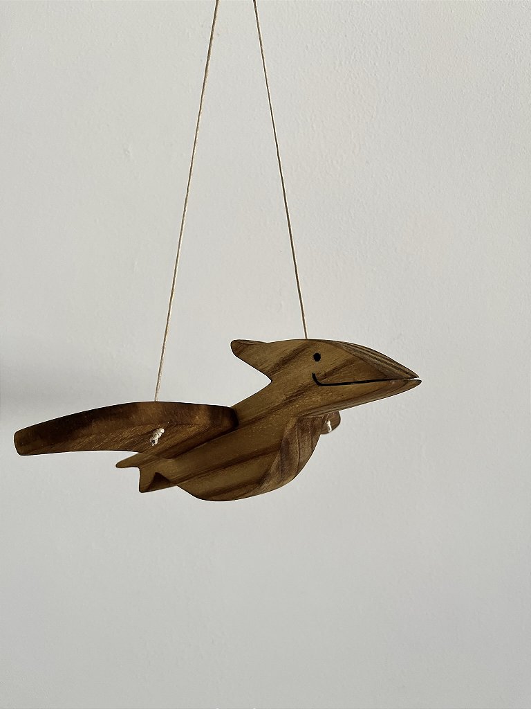 Adorno Móbile Dino Madeira