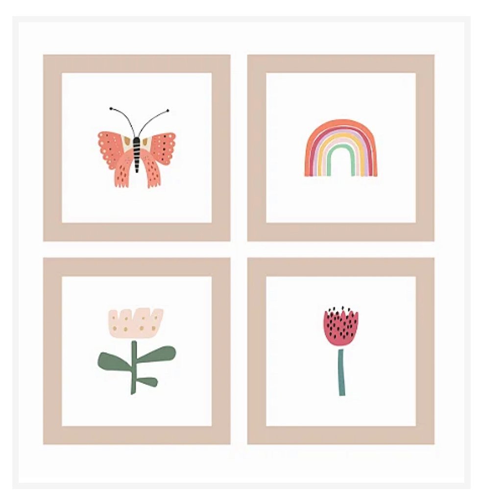 Kit Composição GG - Borboletas e Flores