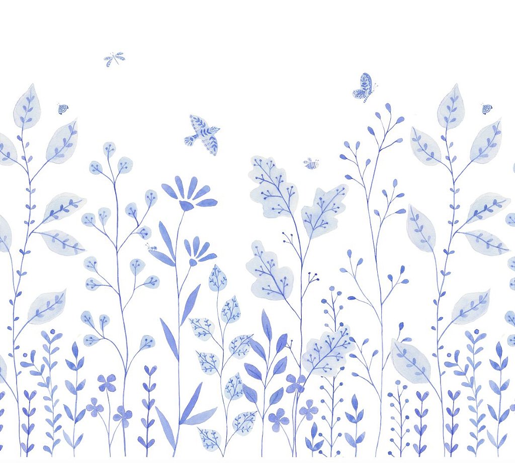 Papel de Parede Porcelana Jardim