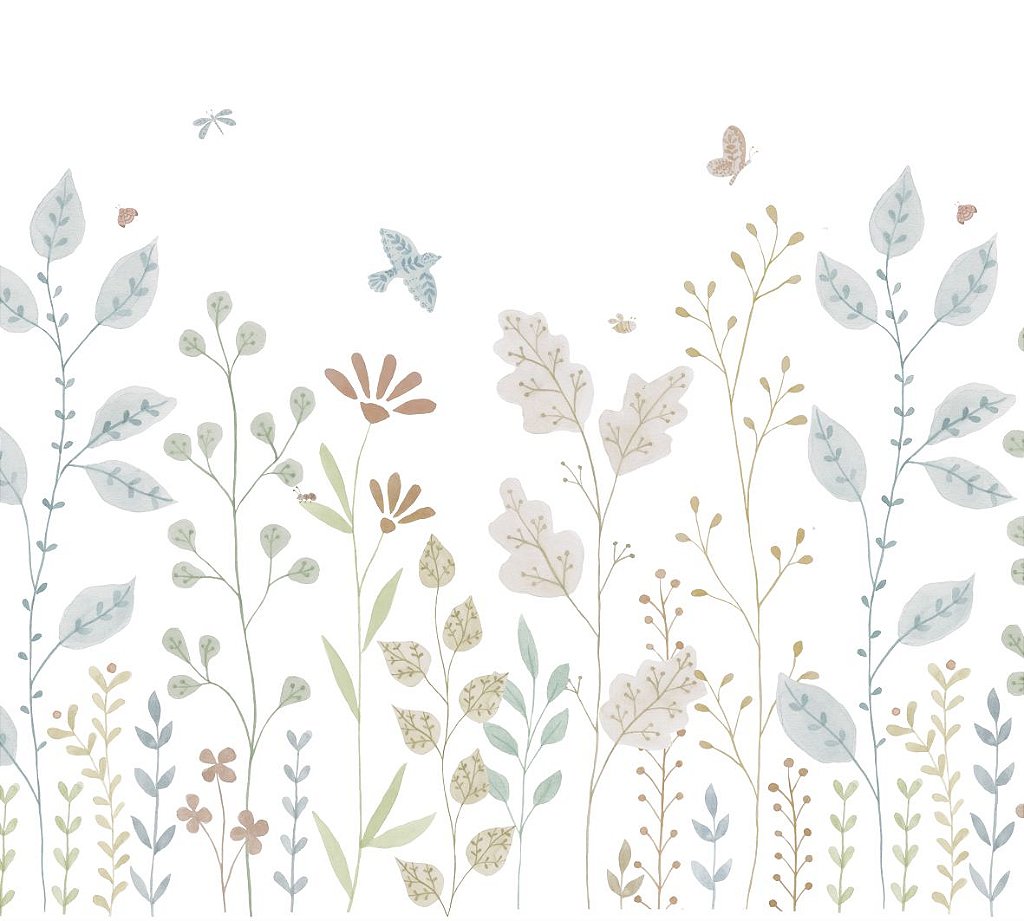 Papel de Parede Porcelana Jardim