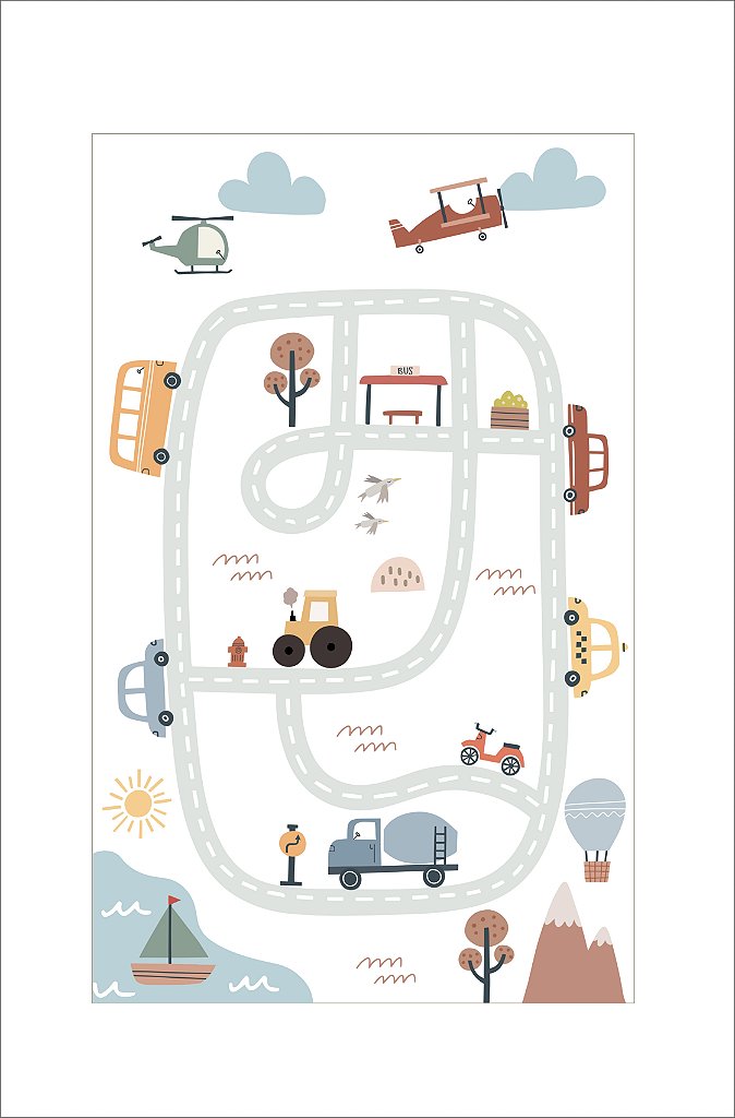 Playmat Estradas e Transportes Big