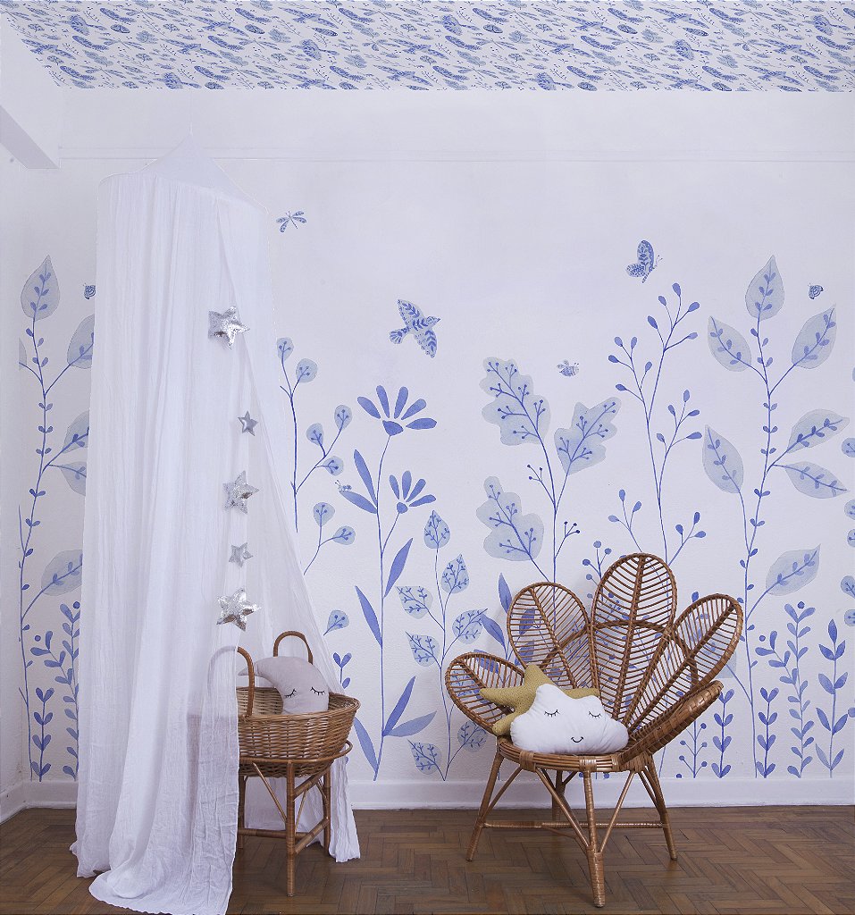 Papel de Parede Porcelana Jardim