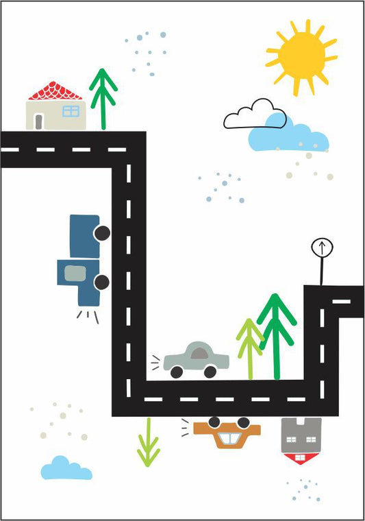 Quadro Infantil Cidade Ensolarada