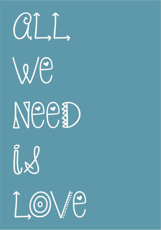 Quadro Infantil All You Need is Love