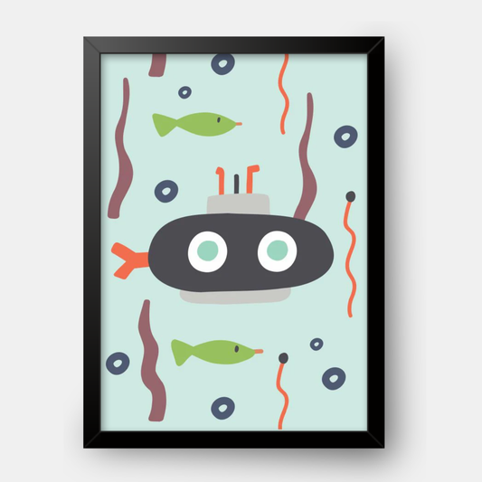 Quadro Infantil Submarino
