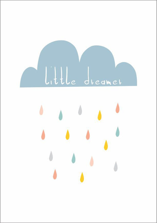 Quadro Infantil little dreamer chuva