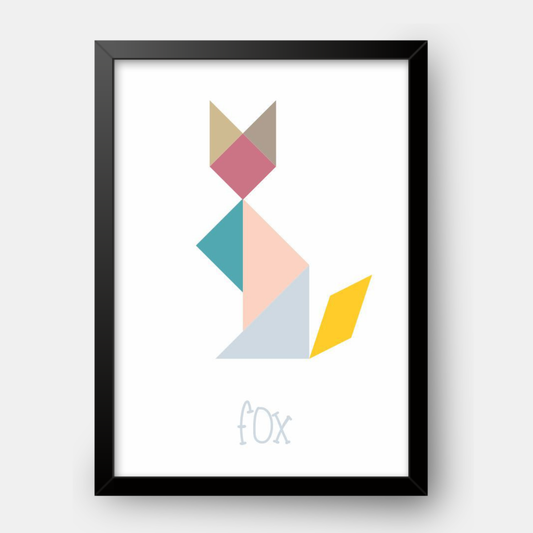 Quadro Infantil Dobradura Gato