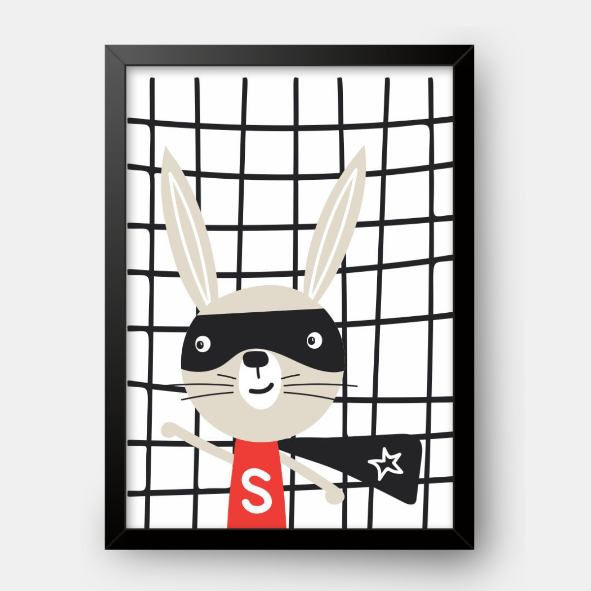 Quadro Infantil Coelho Herói