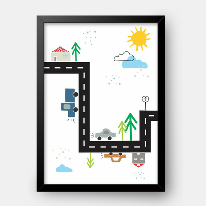 Quadro Infantil Cidade Ensolarada