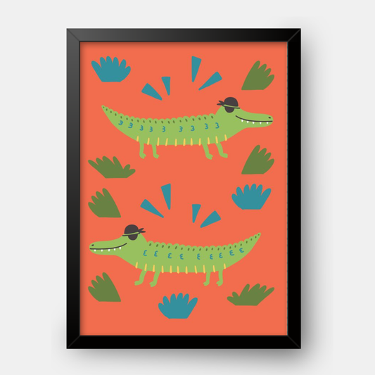 Quadro Infantil Jacaré pirata