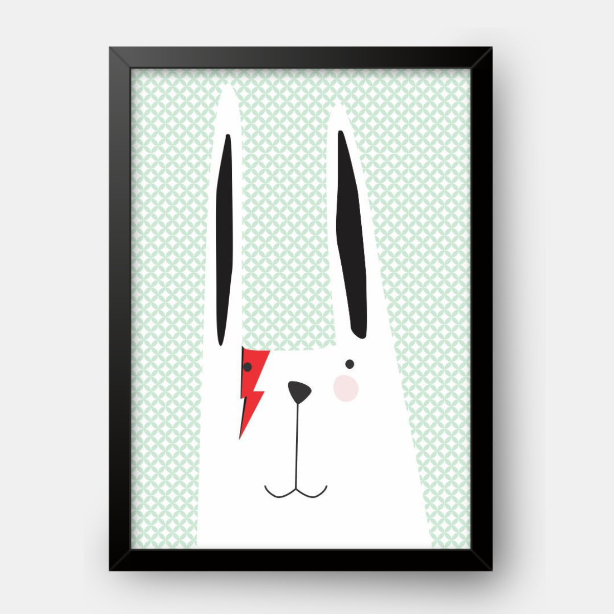 Quadro Infantil Coelho David Bowie