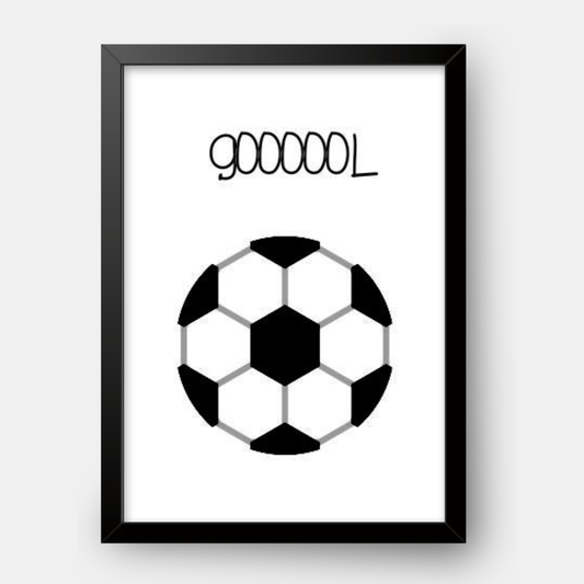 Quadro Infantil Bole Futebol Goooool