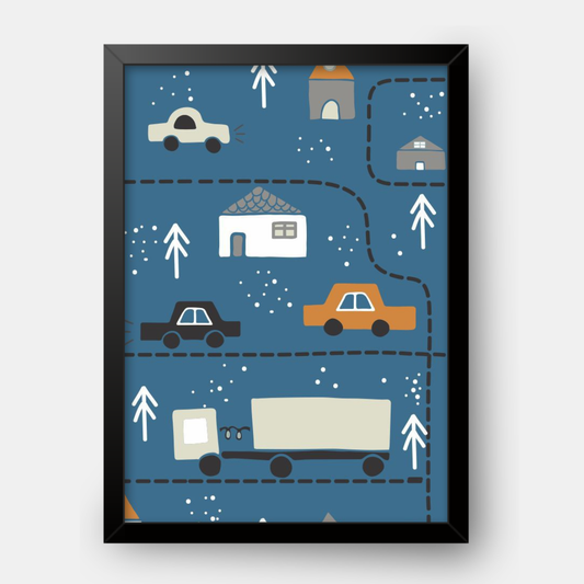 Quadro Infantil Cidade Inverno
