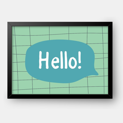 Quadro Infantil hello