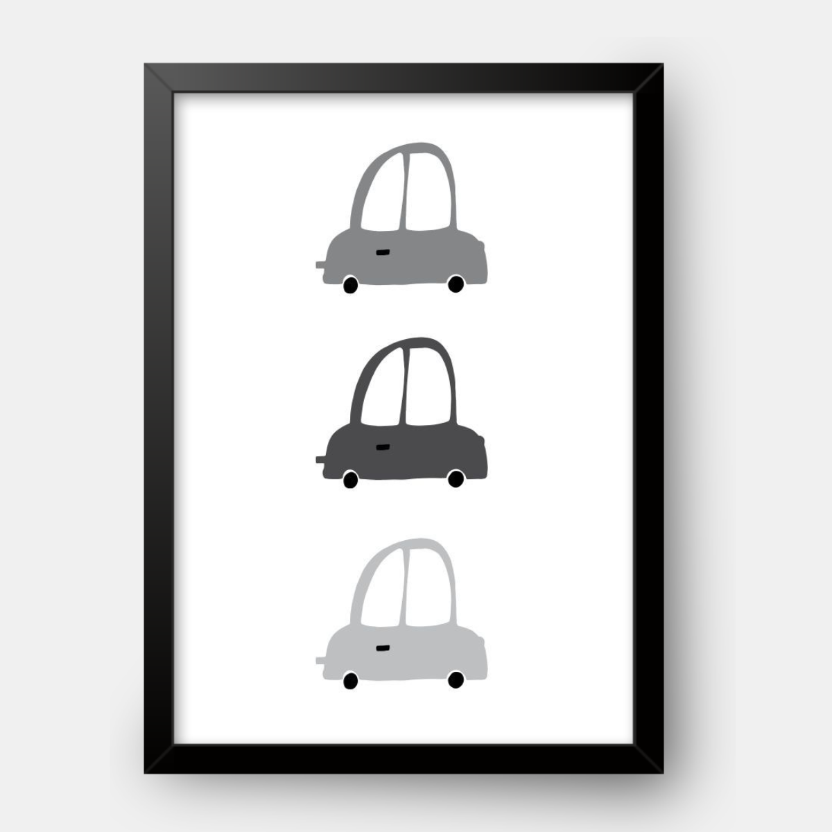 Quadro Infantil Carros Fuscas degradê