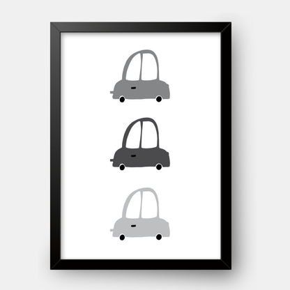 Quadro Infantil Carros Fuscas degradê