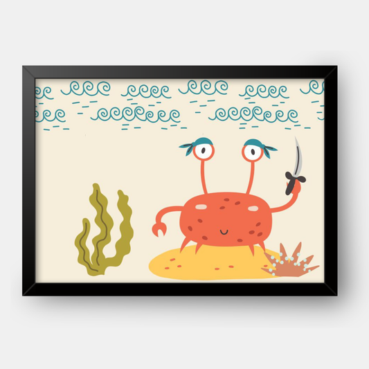 Quadro Infantil Caranguejo pirata