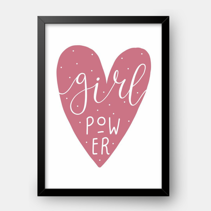 Quadro Infantil Girl Power roxo