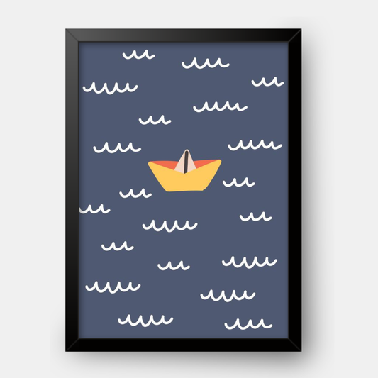 Quadro Infantil Barquinho a deriva